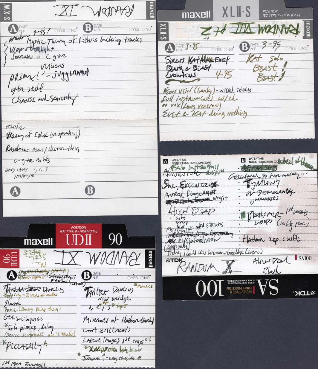 Scanned cassette archive image: 1995 Random Musics06